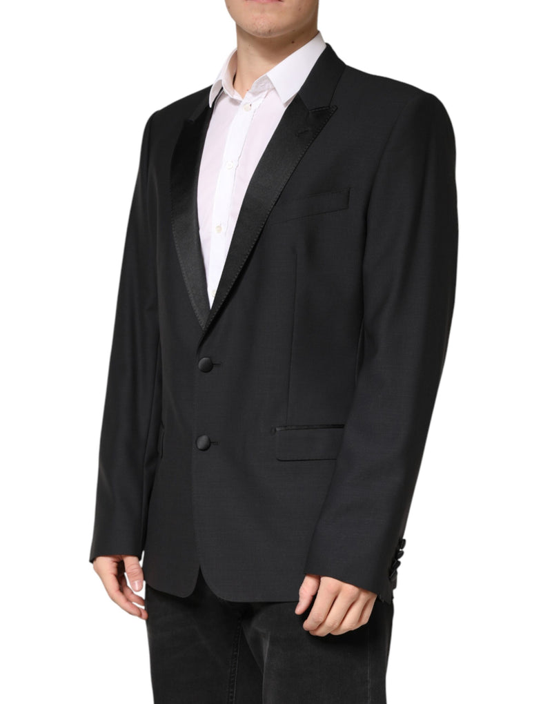 Veste blazer Dolce &amp; Gabbana MARTINI noire à simple boutonnage