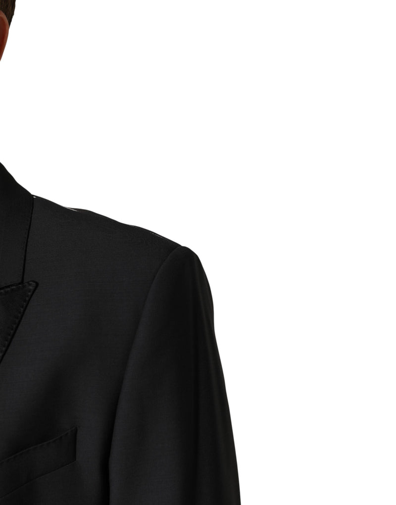 Veste blazer Dolce &amp; Gabbana MARTINI noire à simple boutonnage