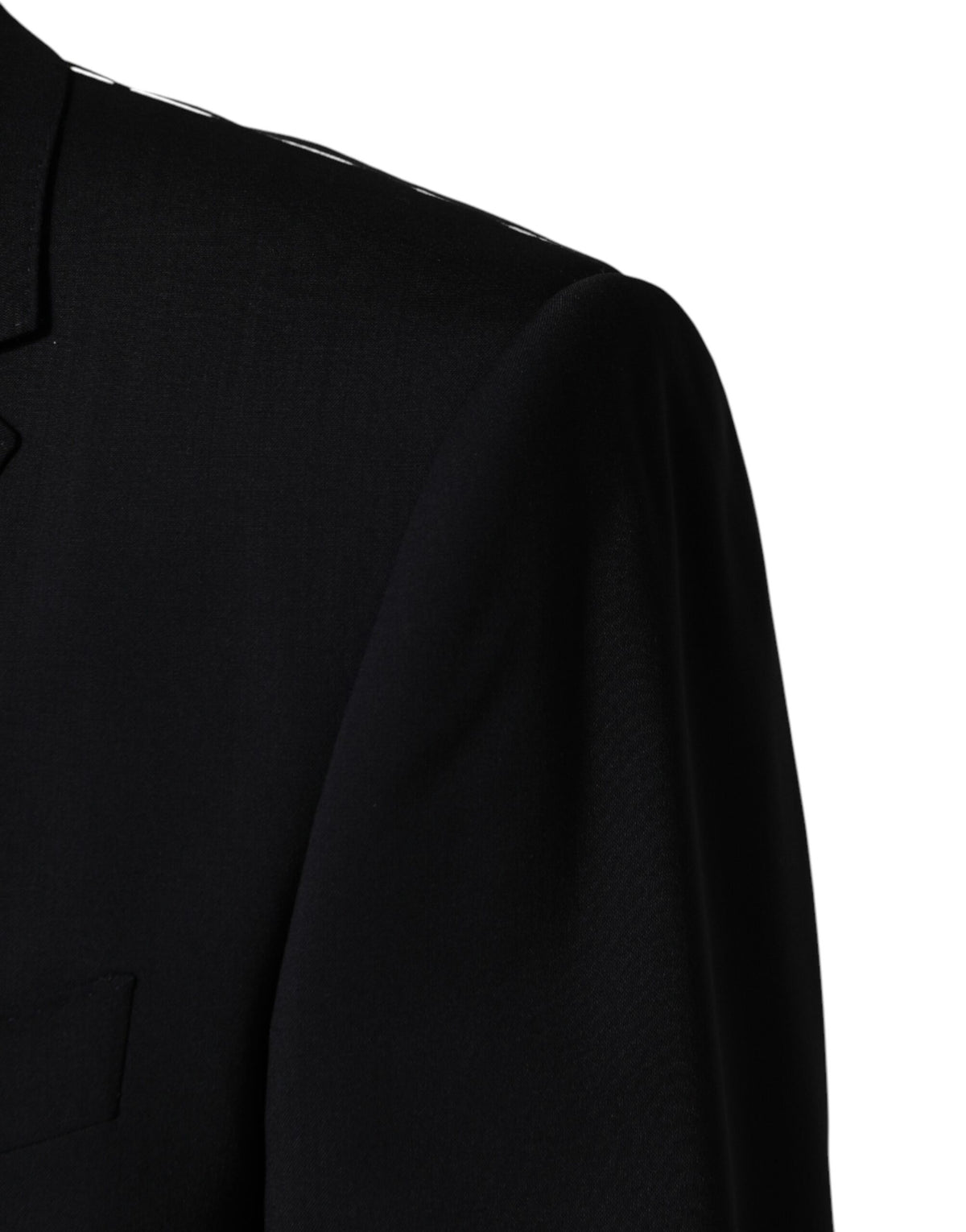 Blazer Dolce &amp; Gabbana en laine noire à simple boutonnage et deux boutons