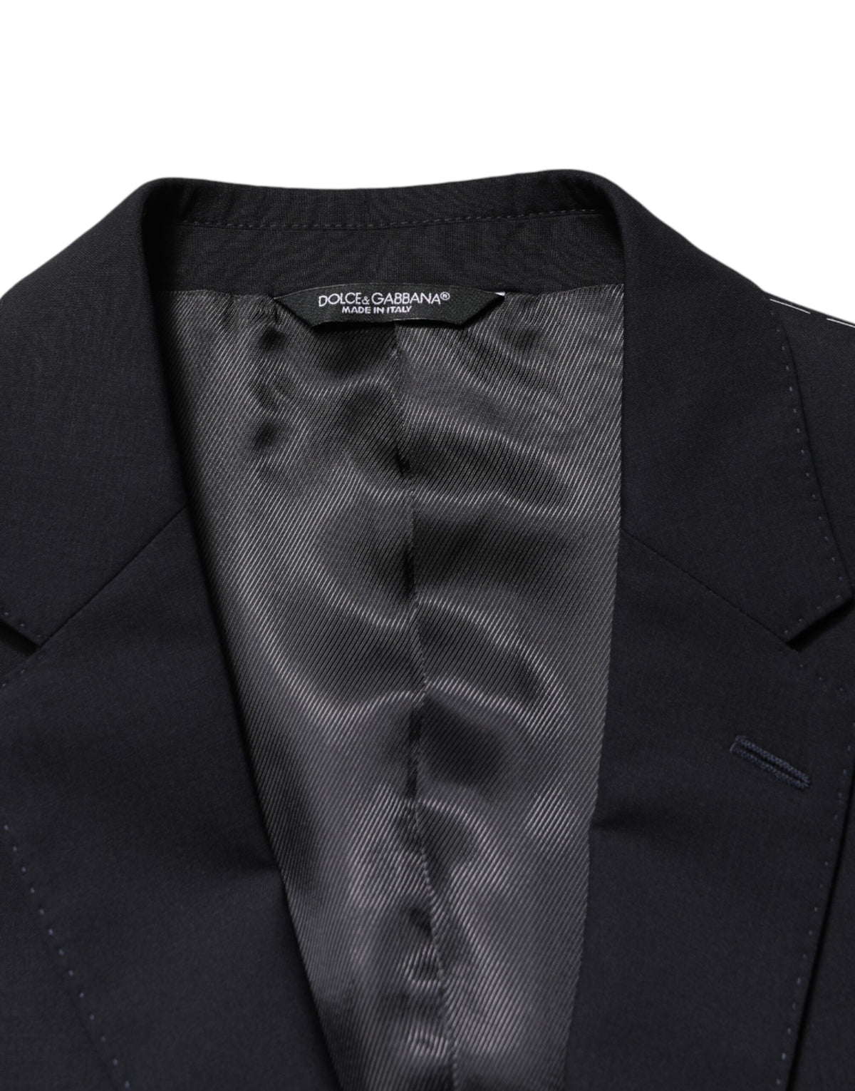 Blazer Dolce &amp; Gabbana en laine noire à simple boutonnage et deux boutons