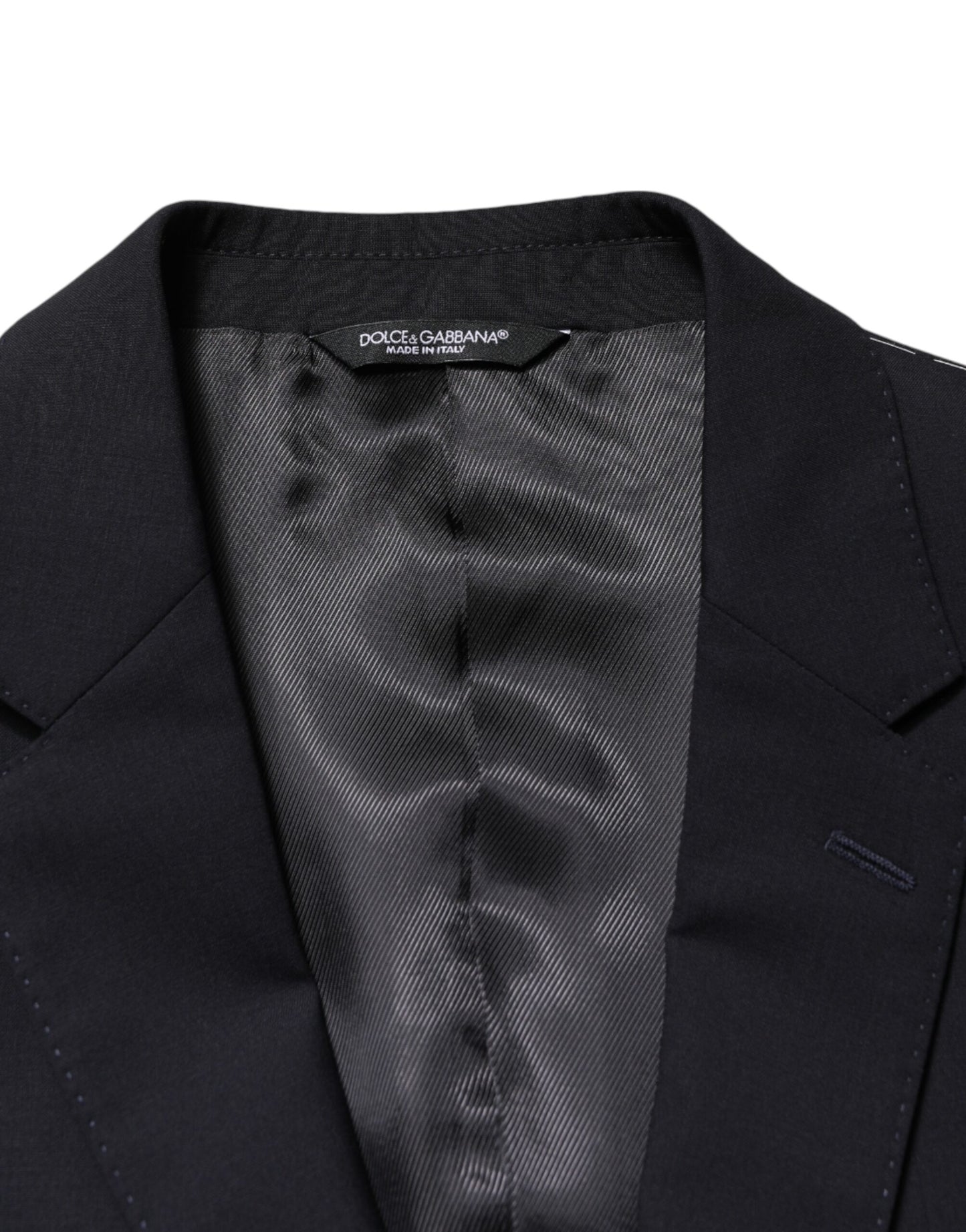 Blazer Dolce &amp; Gabbana en laine noire à simple boutonnage et deux boutons