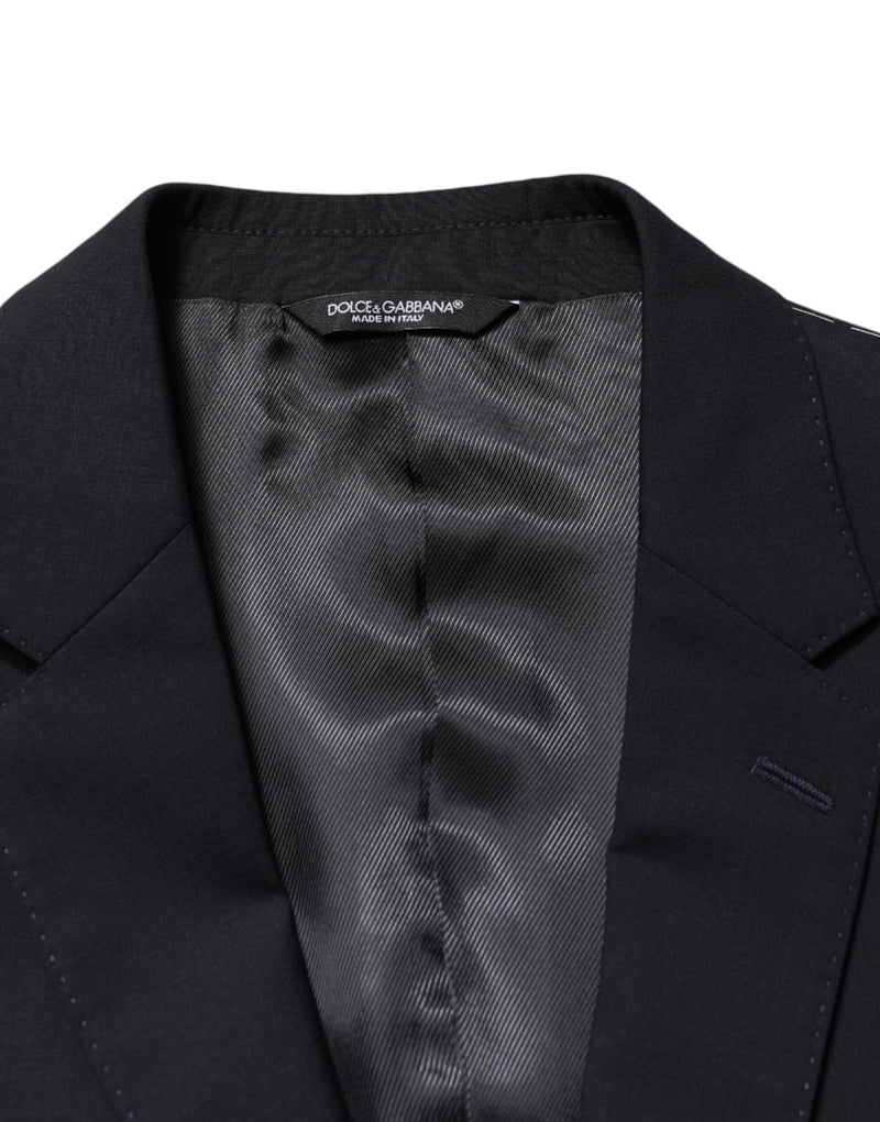 Blazer Dolce &amp; Gabbana en laine noire à simple boutonnage et deux boutons