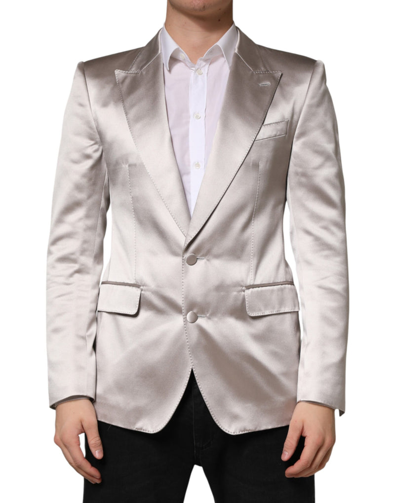 Veste blazer Dolce &amp; Gabbana Silver SICILIA à simple boutonnage