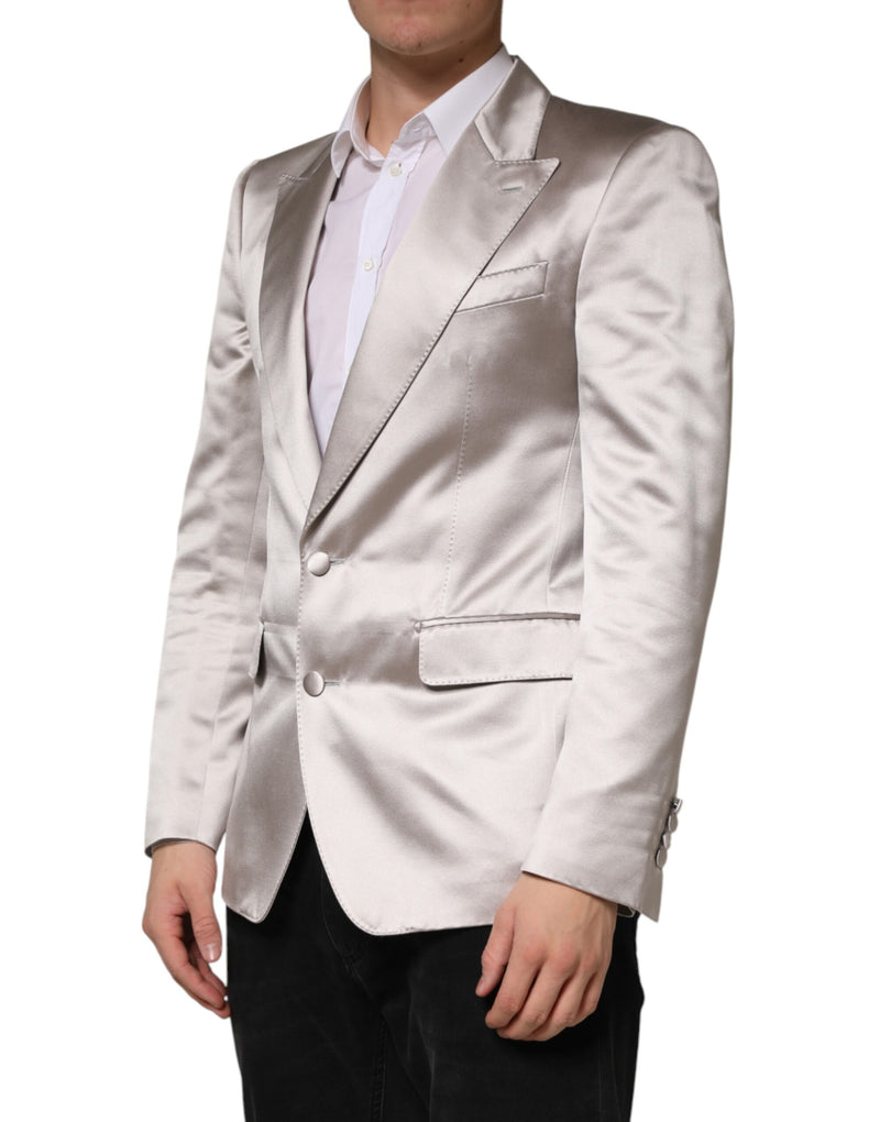 Veste blazer Dolce &amp; Gabbana Silver SICILIA à simple boutonnage