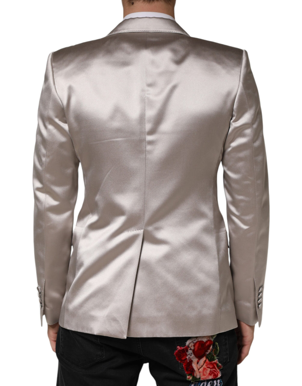 Veste blazer Dolce &amp; Gabbana Silver SICILIA à simple boutonnage