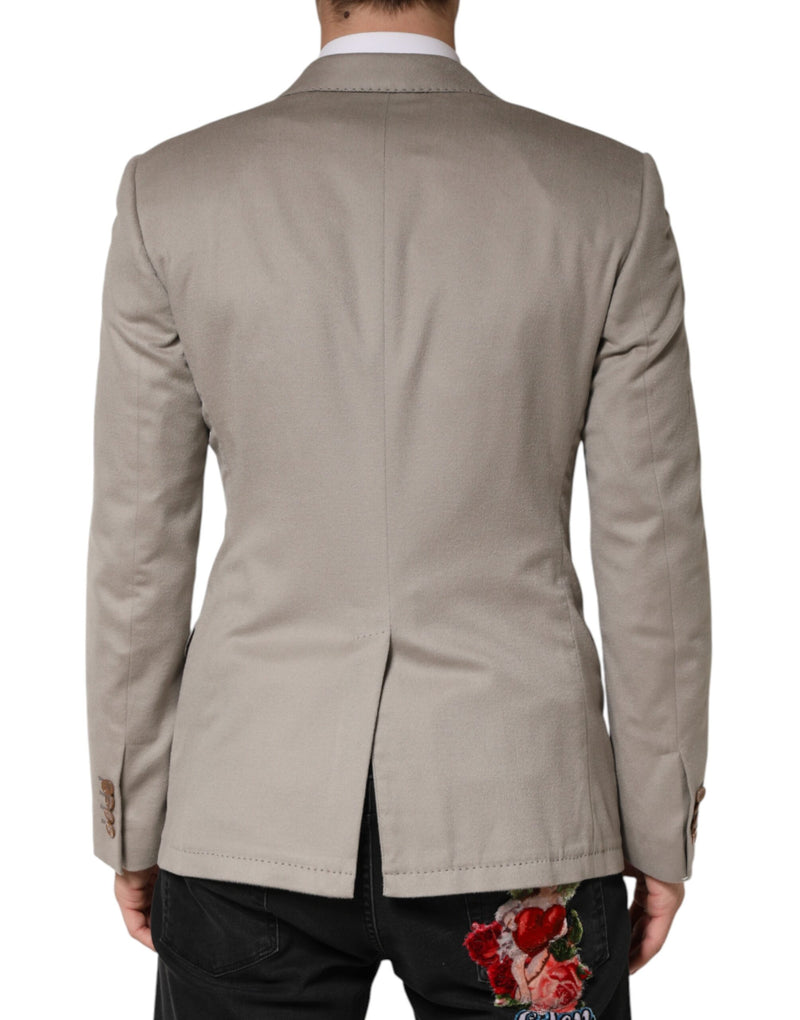 Dolce & Gabbana Grijs Kasjmier Single Breasted Jasje Blazer