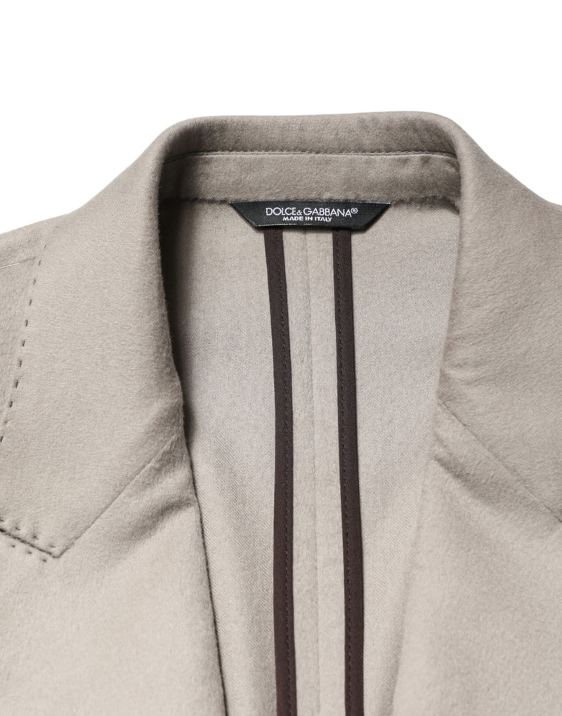 Dolce & Gabbana Grijs Kasjmier Single Breasted Jasje Blazer
