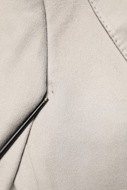 Veste blazer Dolce &amp; Gabbana en cachemire gris à simple boutonnage