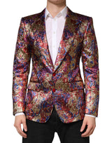 Blazer Dolce & Gabbana en jacquard multicolore à simple boutonnage