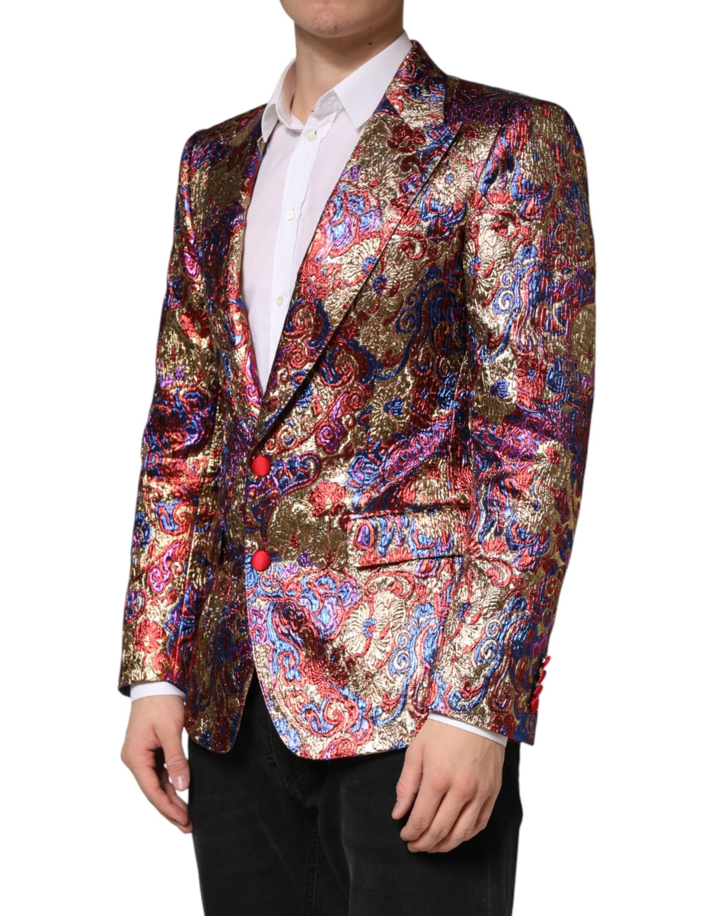 Blazer Dolce &amp; Gabbana multicolore jacquard à simple boutonnage