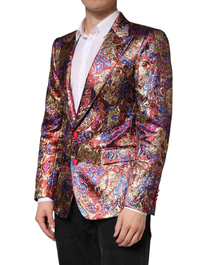 Blazer Dolce &amp; Gabbana multicolore jacquard à simple boutonnage