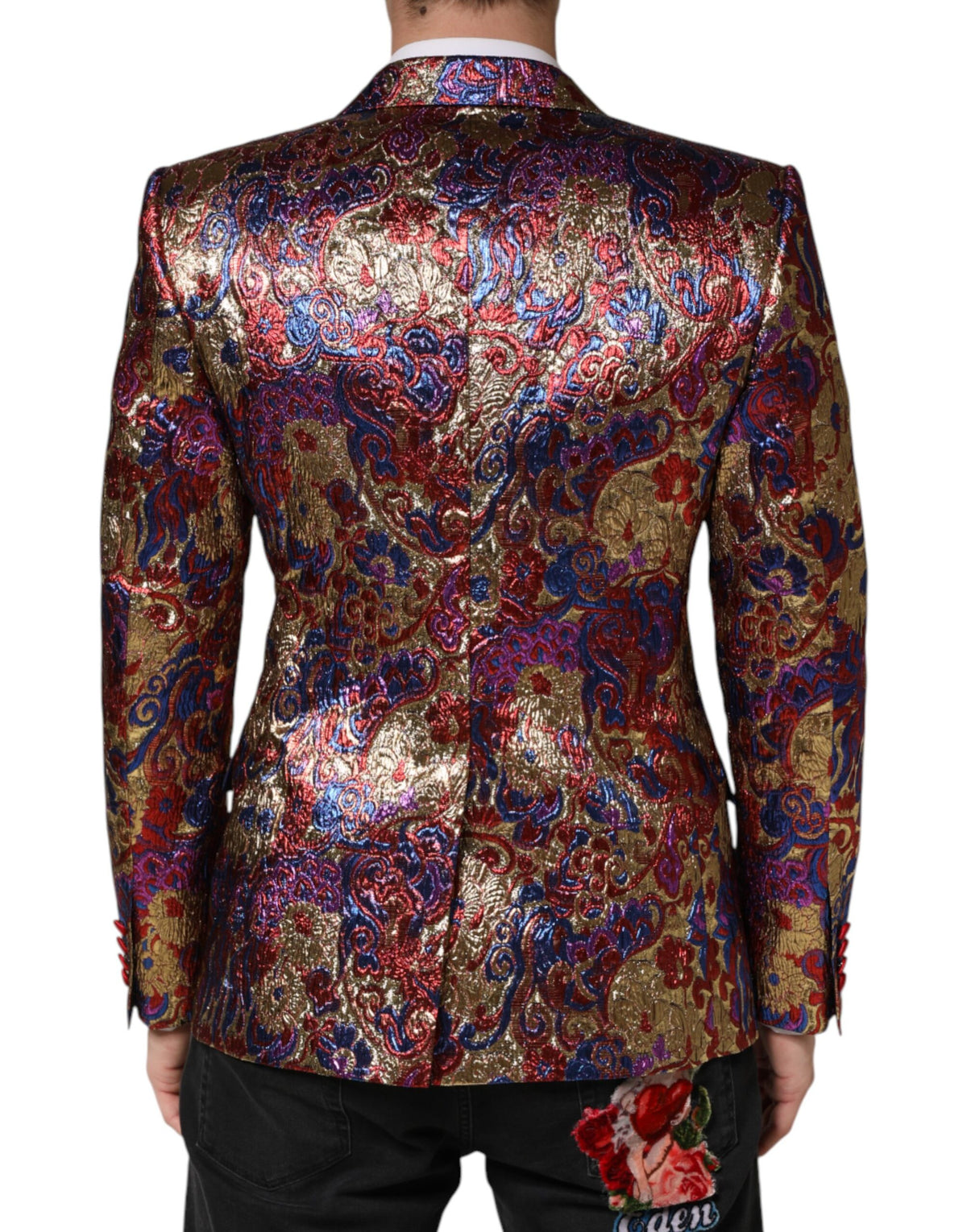 Blazer Dolce & Gabbana en jacquard multicolore à simple boutonnage