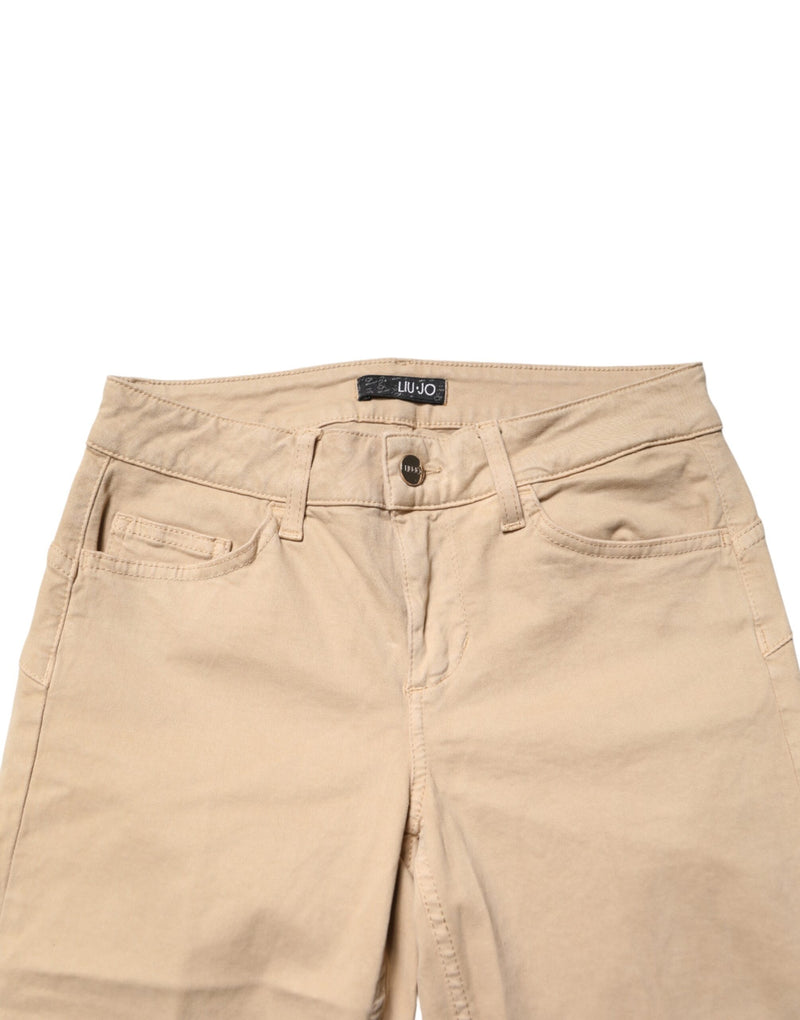 Liu Jo Beige Skinny Low Waist Denim Jeans for Women