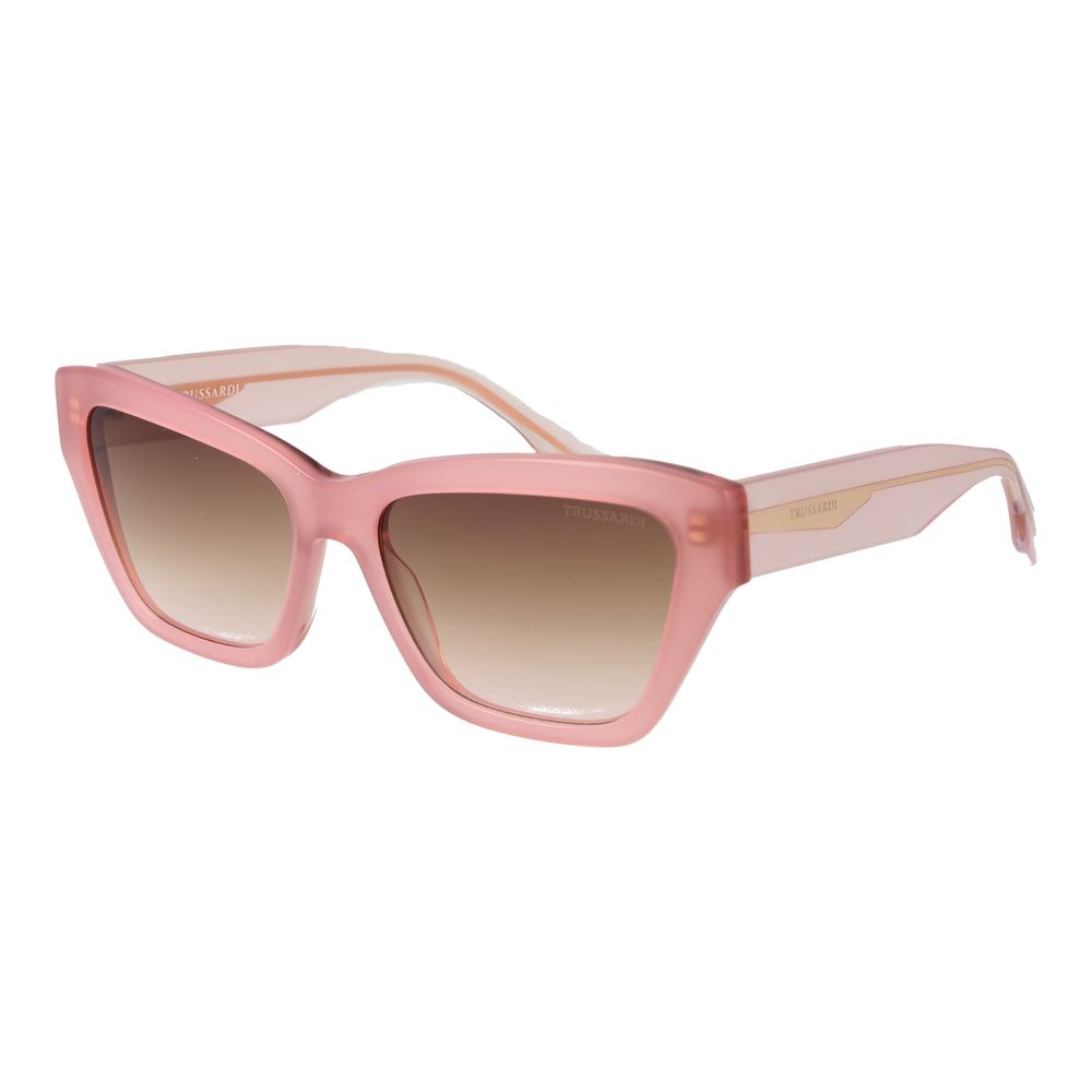 Trussardi Pink Acetate Cat Eye Sunglasses for Women