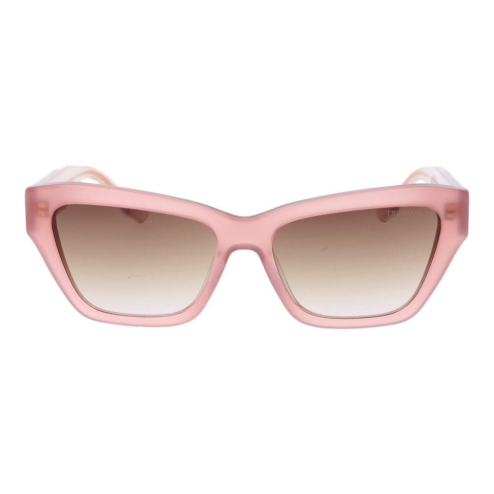 Trussardi Pink Acetate Cat Eye Sunglasses for Women