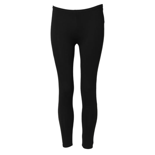 Alpha Massimo Rebecchi Black Skinny Mid Waist Cropped Pants