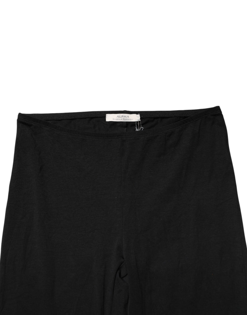 Alpha Massimo Rebecchi Black Skinny Mid Waist Cropped Pants