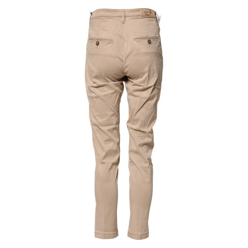Jacob Cohen Beige Lyocell Skinny High Waist Chino Pants