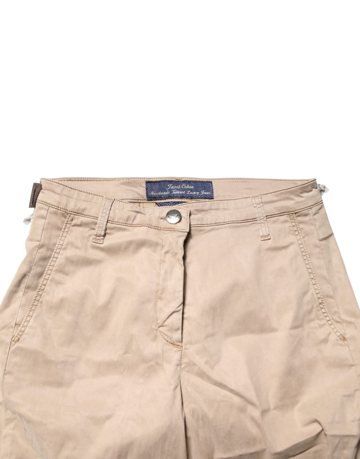 Jacob Cohen Beige Lyocell Skinny High Waist Chino Pants