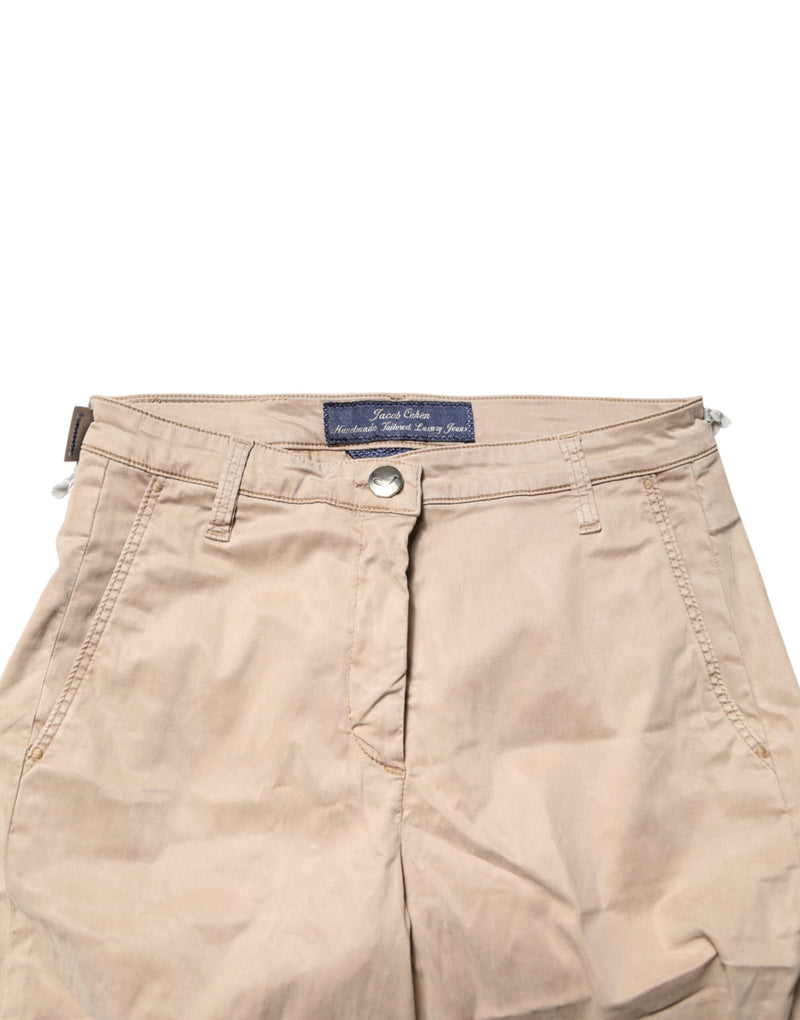 Jacob Cohen Beige Lyocell Skinny High Waist Chino Pants