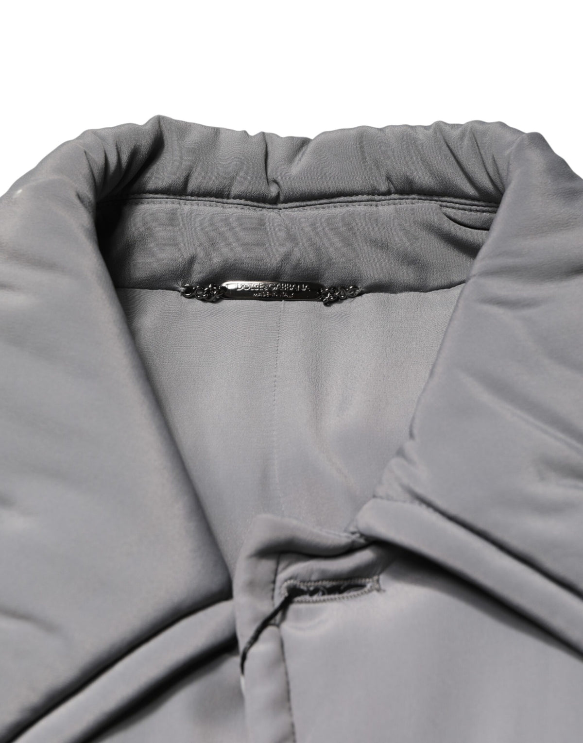 Veste Dolce &amp; Gabbana grise en acétate matelassé à col