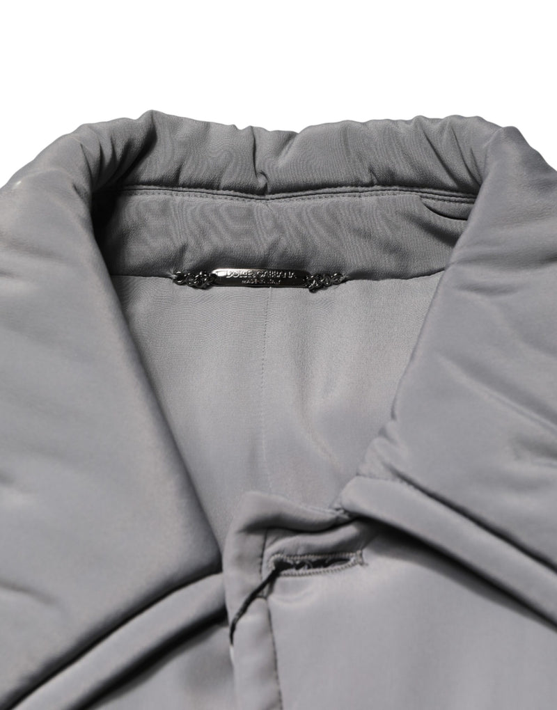 Veste Dolce &amp; Gabbana grise en acétate matelassé à col