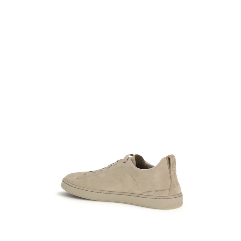Church's Gray Calf Leather Bos Taurus Low Top Sneakers