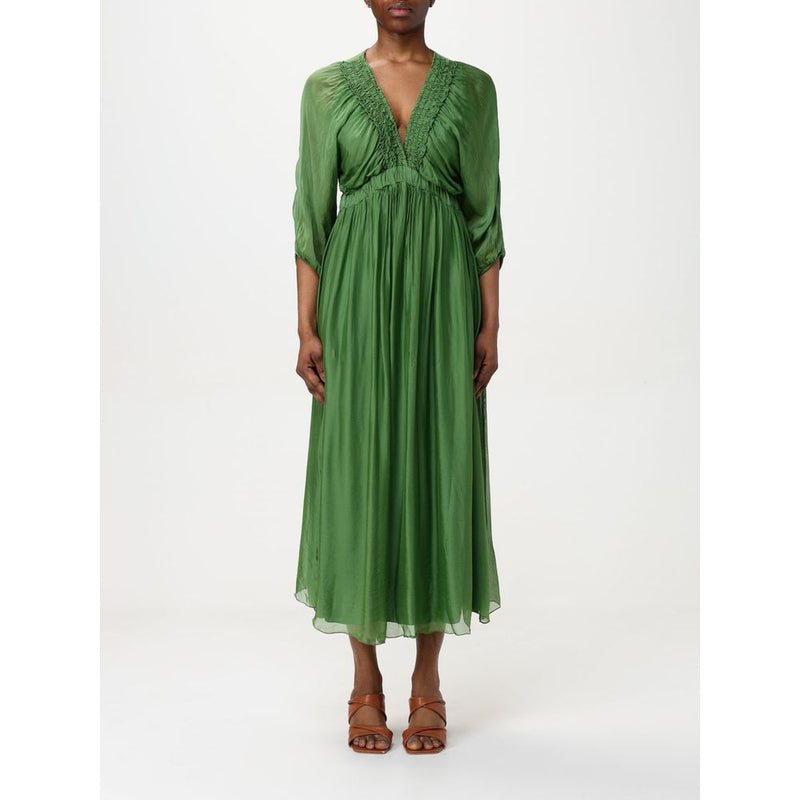 Kaos Bicolor Silk Midi Dress - Effortless Style for Every Occasion