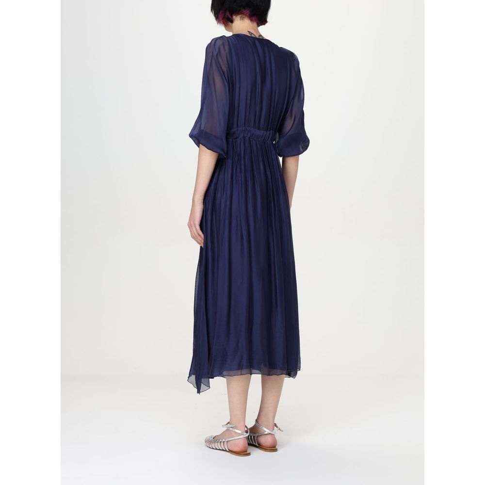 Kaos Bicolor Silk Midi Dress - Effortless Style for Any Occasion