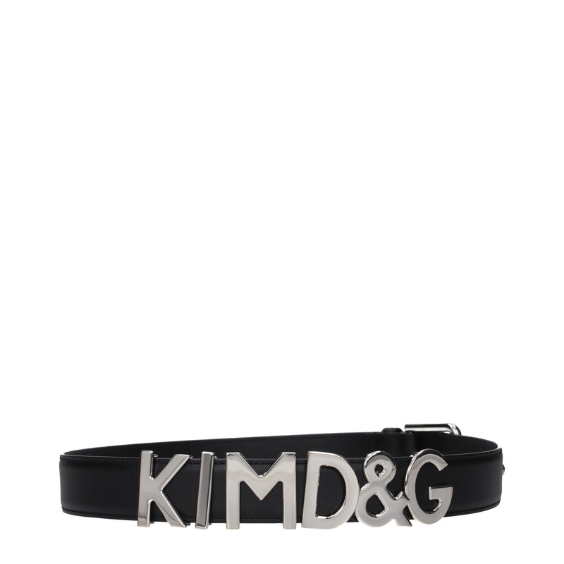 Dolce & Gabbana Black Leather Regular Belt - Élégance Intemporelle