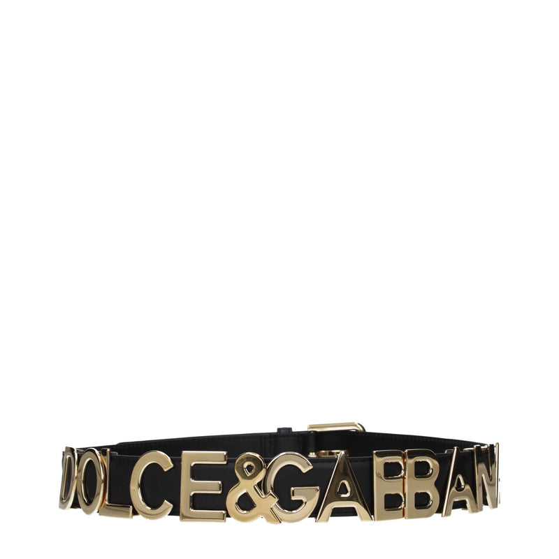 Dolce & Gabbana Ceinture en Cuir Noir - 80 cm (32 pouces)