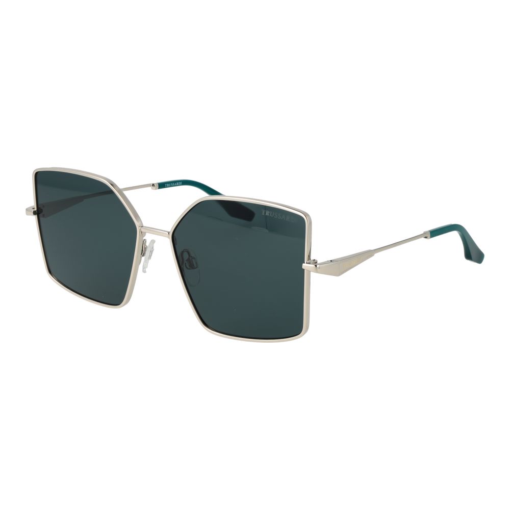Trussardi Lunettes de soleil en métal argenté pour femmes - Élégantes et protectrices