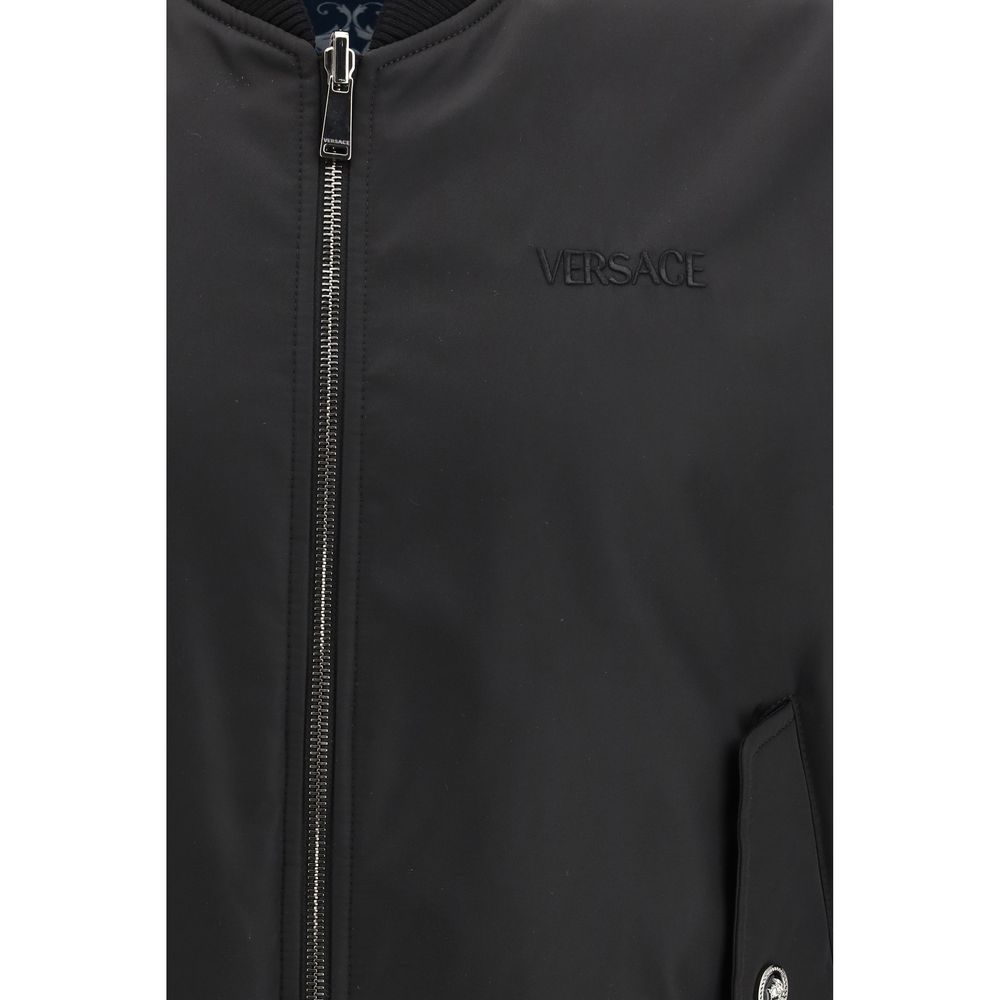 Bomber Versace en polyamide noir