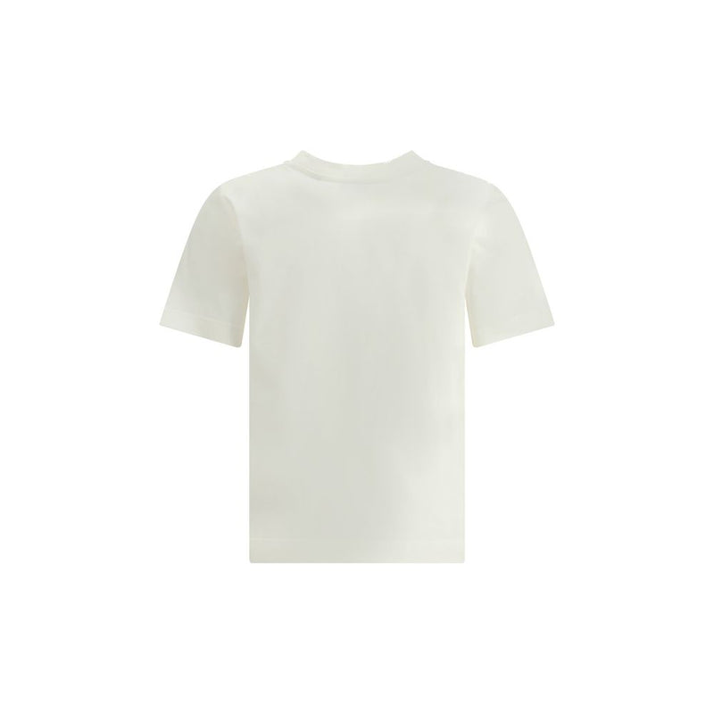 T-shirt en coton blanc Burberry avec design Equestrian Knight