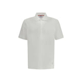 Polo Shirt en Coton Blanc Thom Browne