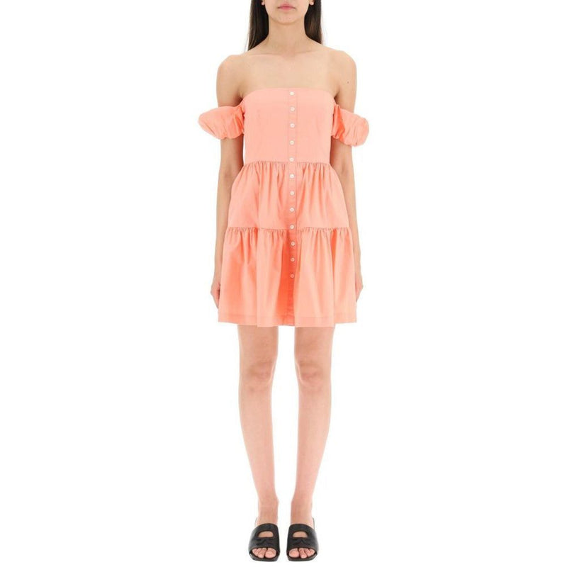Robe Mini en Coton Orange Staud Elio - Élégance Estivale