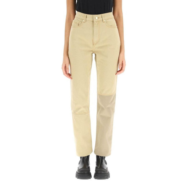 Ganni Brown Cotton Jeans Denim - Sustainable Style