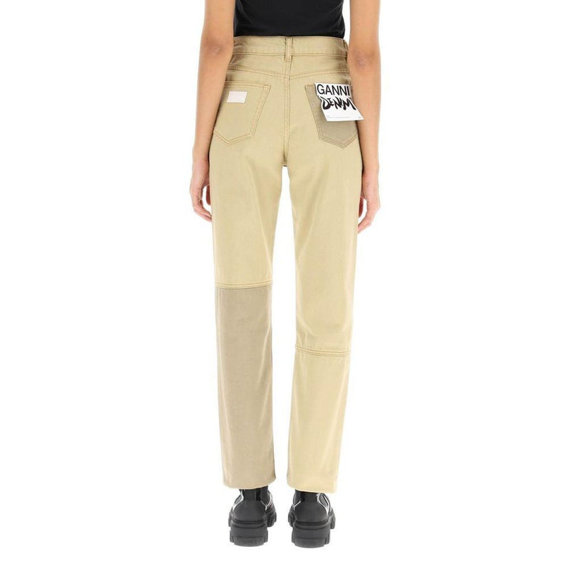 Ganni Brown Cotton Jeans Denim - Sustainable Style