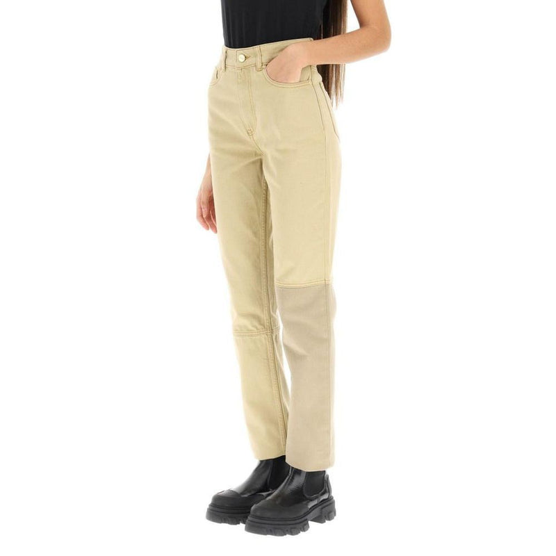 Ganni Brown Cotton Jeans Denim - Sustainable Style