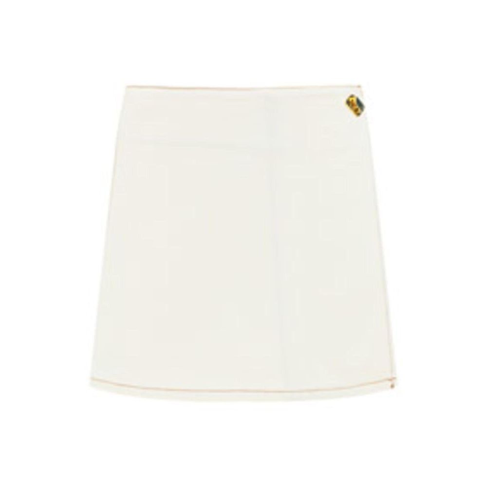 Ganni White Cotton Mini Skirt - Élégante et Polyvalente