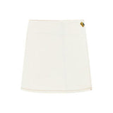 Ganni White Cotton Mini Skirt - Élégante et Polyvalente