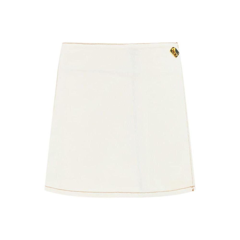 Ganni White Cotton Mini Skirt - Élégante et Polyvalente