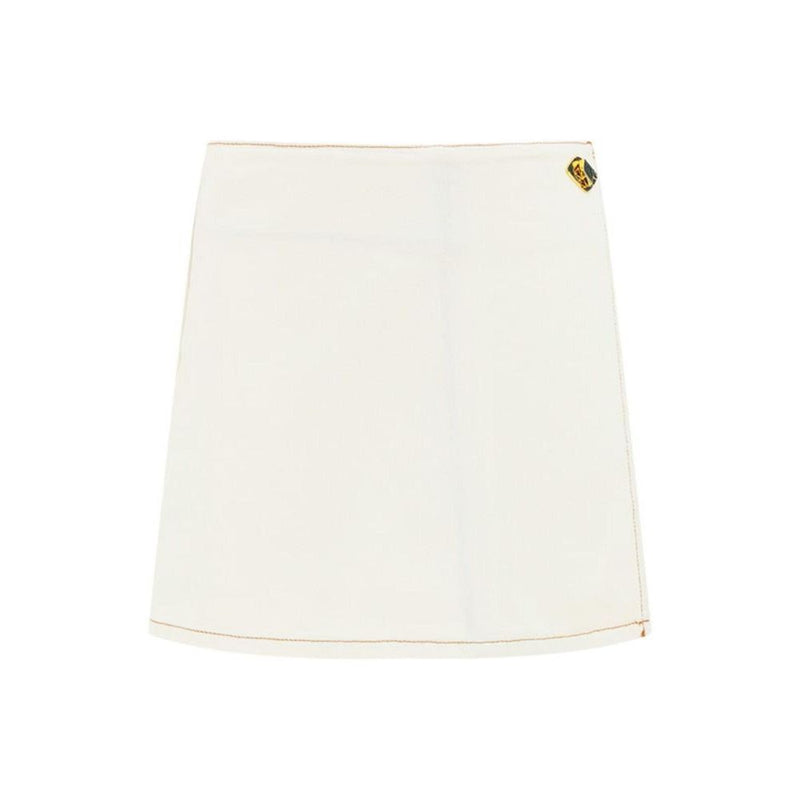 Ganni White Cotton Mini Skirt - Élégante et Polyvalente