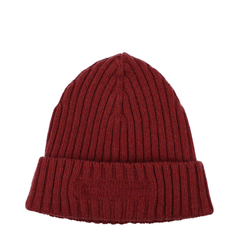 C.P. Company Red Wool Beanie - Stylish and Warm