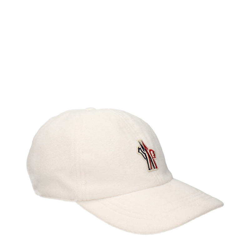 Casquette Moncler blanche en polyester (casquette de baseball)