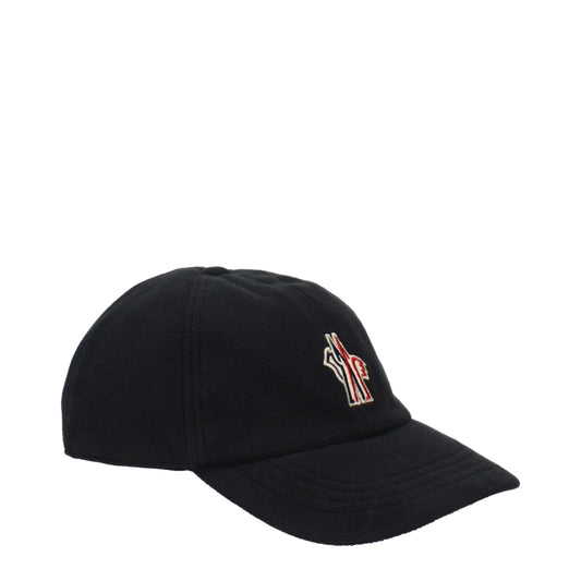 Casquette Moncler noire en polyester (casquette de baseball)