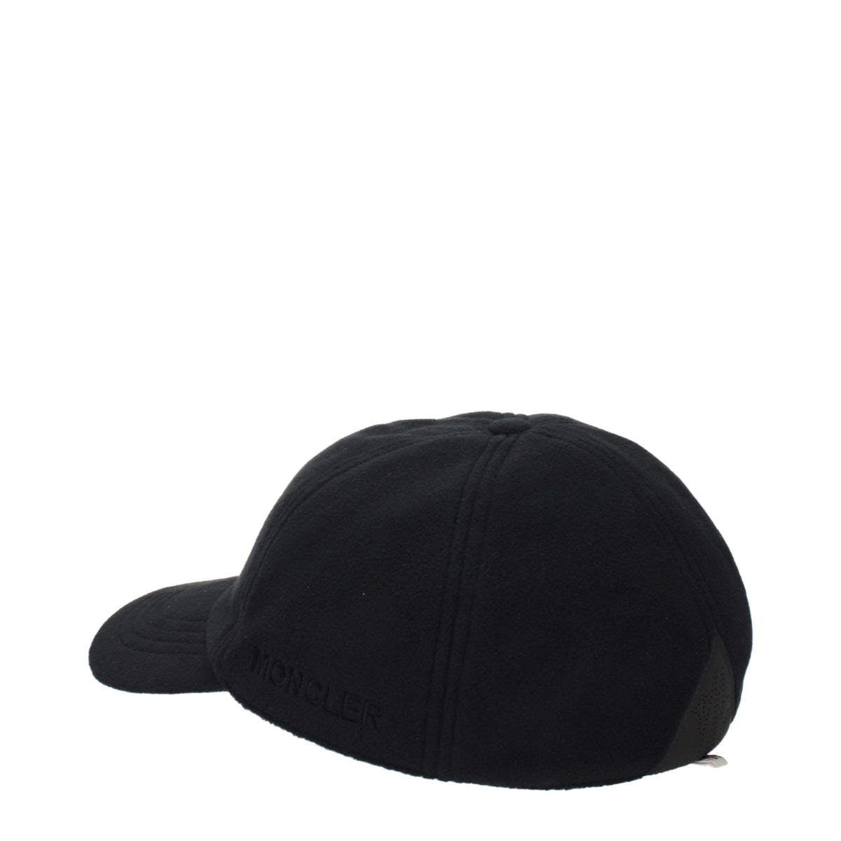 Casquette Moncler noire en polyester (casquette de baseball)