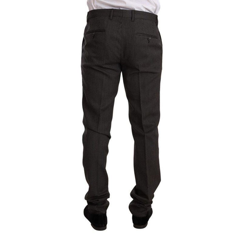 Dolce & Gabbana Black Virgin Wool Two-Piece Suit