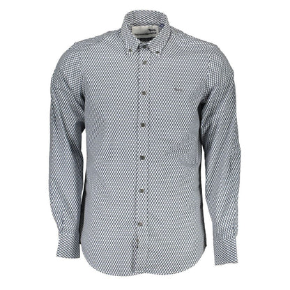 Harmont &amp; Blaine Blauw Katoenen Patroon Shirt