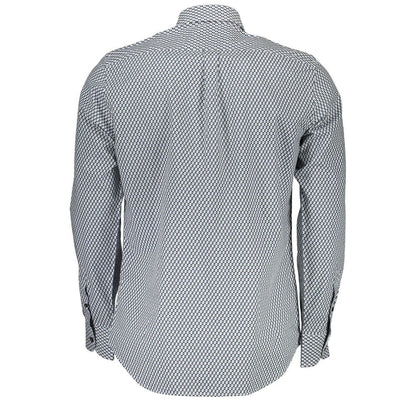Harmont &amp; Blaine Blauw Katoenen Patroon Shirt
